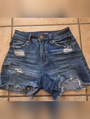 Rewash super high rise vintage distressed shorts size 25 cotton blend